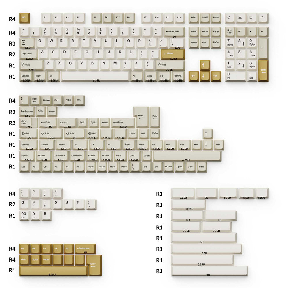 Keychron - Camel | Double-Shot PBT KeycapsHikari Keys