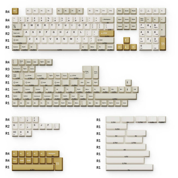 Keychron - Camel | Double-Shot PBT KeycapsHikari Keys