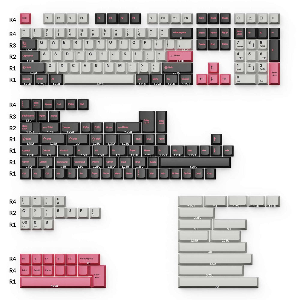 Keychron - Dolch Pink | Double-Shot PBT KeycapsHikari Keys