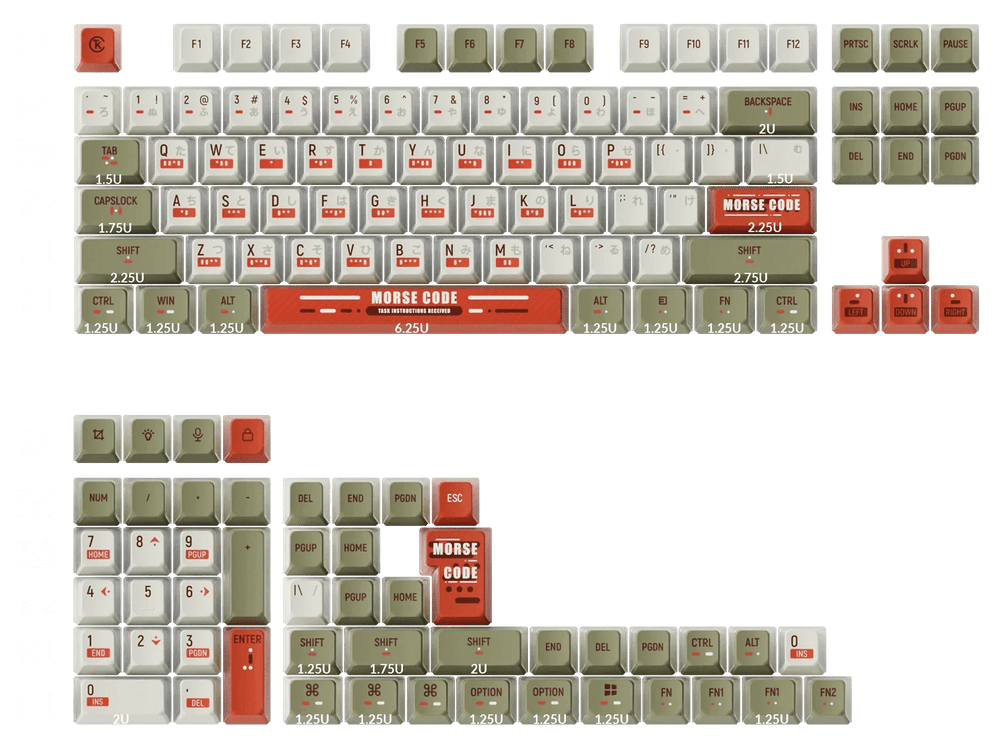 Keychron - Morse Code | Dye-Sub PBT KeycapsHikari Keys