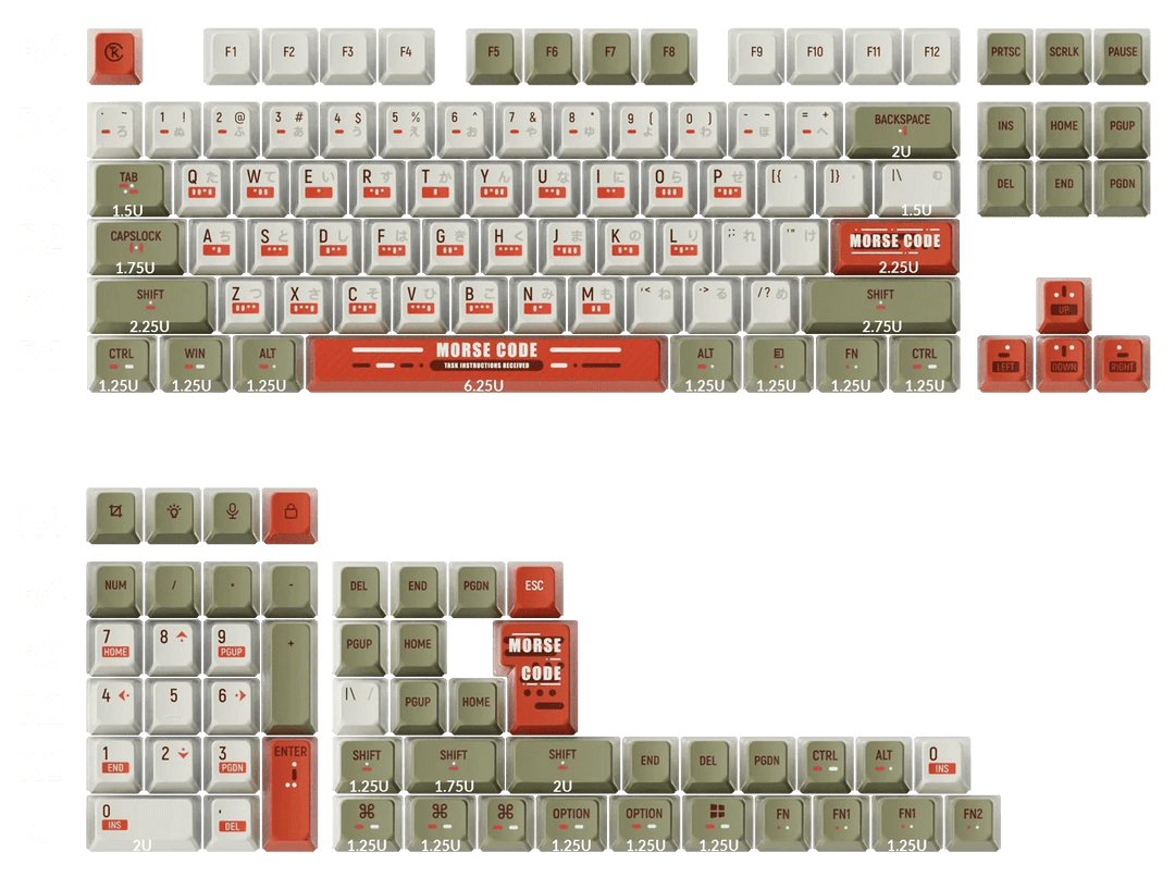 Keychron - Morse Code | Dye-Sub PBT KeycapsHikari Keys