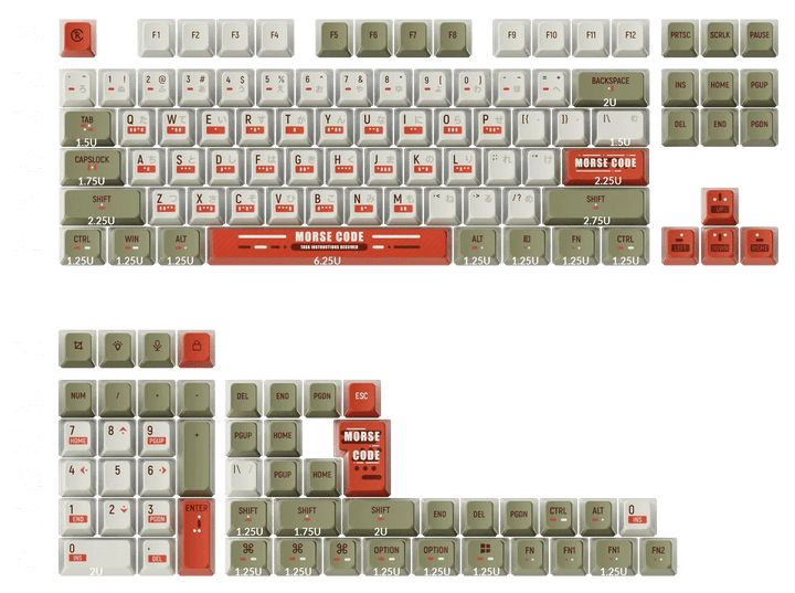 Keychron - Morse Code | Dye-Sub PBT KeycapsHikari Keys