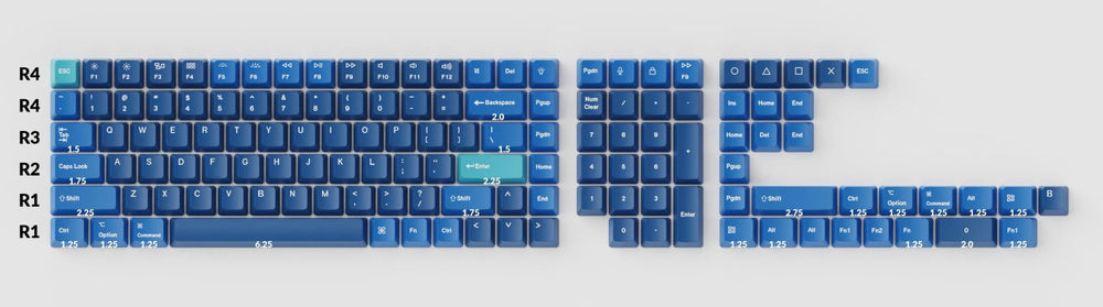 Keychron - Ocean | Dye-Sub PBT KeycapsHikari Keys